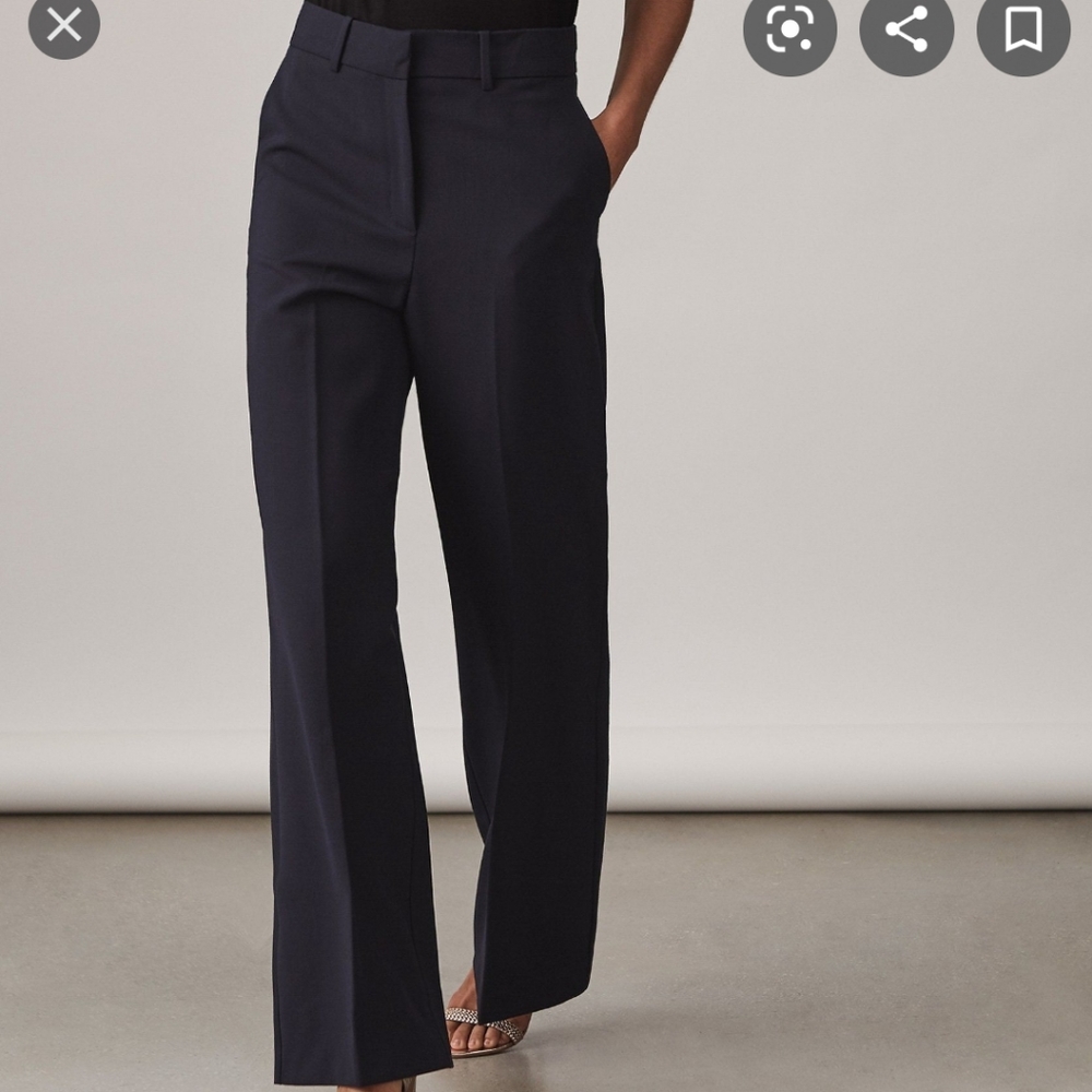 Reiss Anakin wide leg pants navy